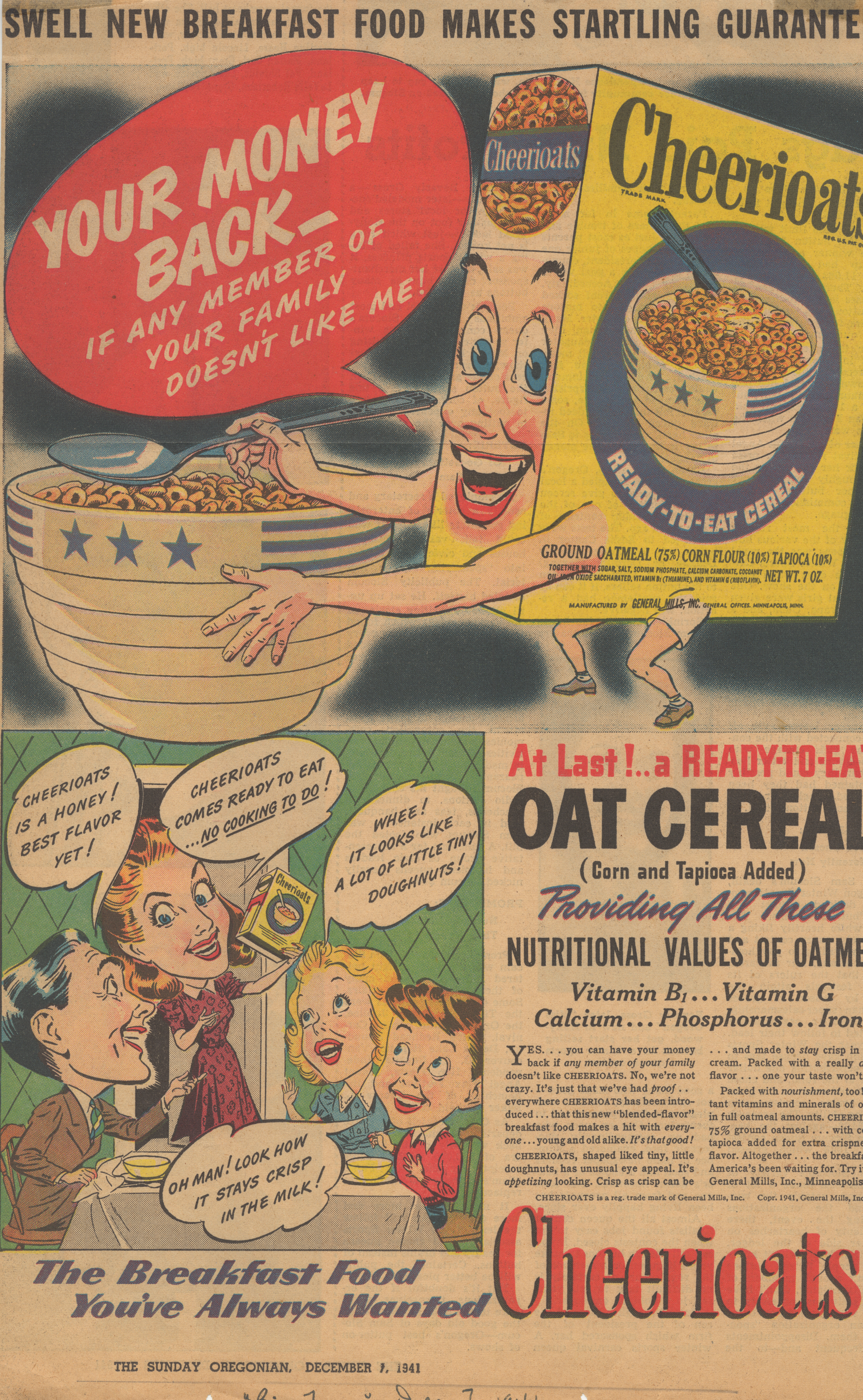 Cheerios 1941 ad