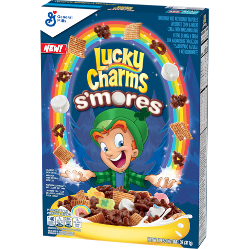 Box of Lucky Charms S'mores cereal